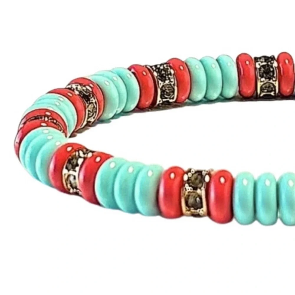 Roxanne Assoulin Colorblocked Beaded Bracelet NWT - Picture 4 of 9